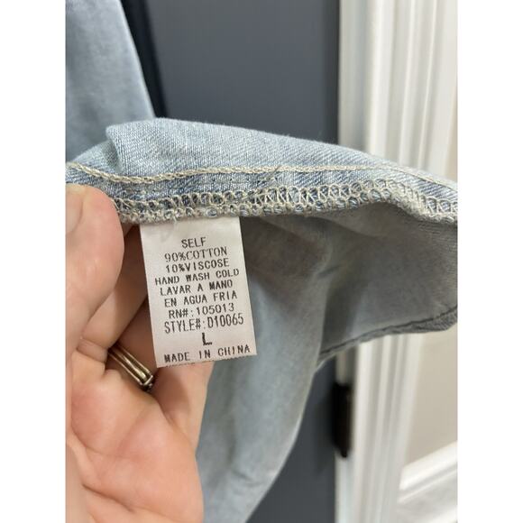 Savanna Jane Tiered Denim Dress Womens Size Large New! - Picture 3 of 9